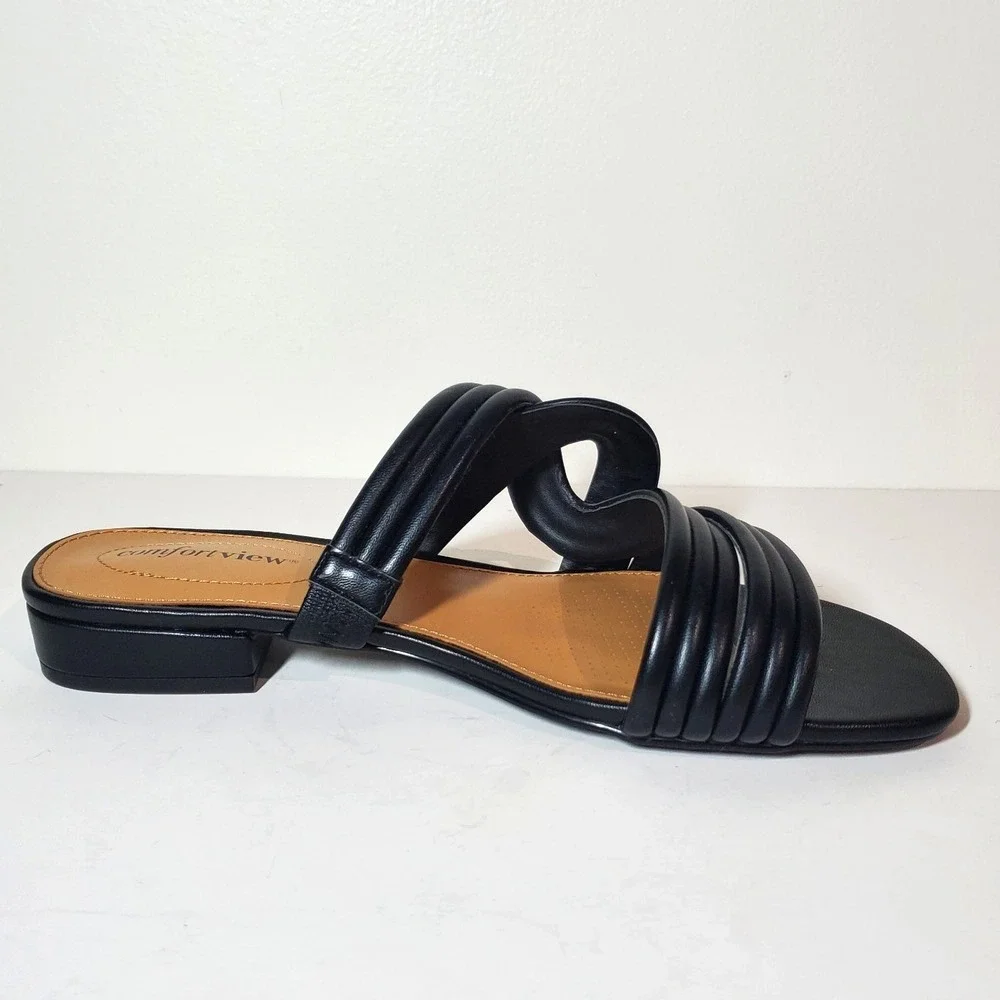 Comfortview Alona Mule Women's‎ Sandal Black US 8.5W/#09261
